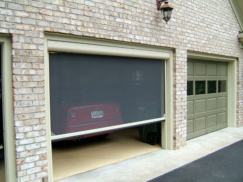 Dallas Motorized Screens Garage Door, Pull Down Garage Screen Door