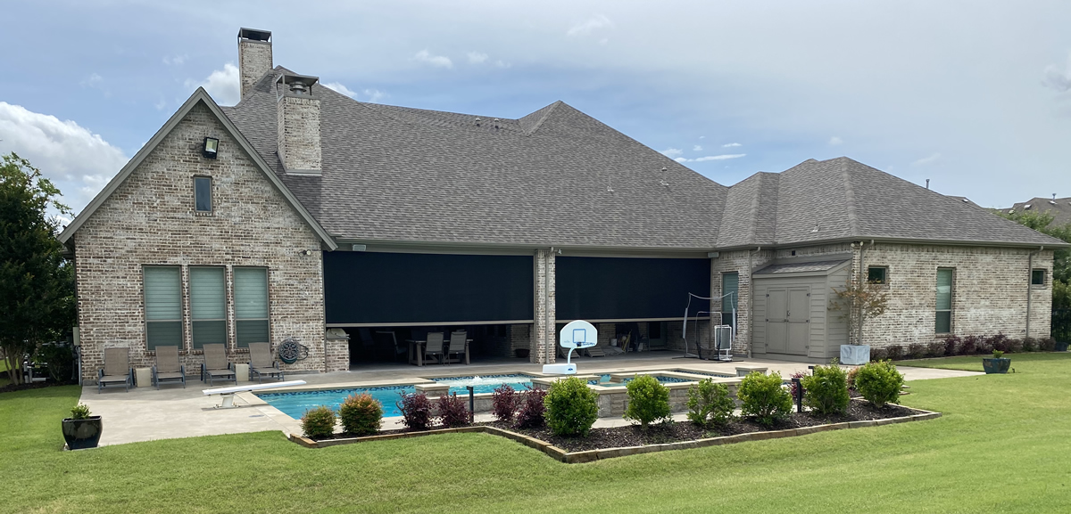 Motorized porch screens - Dallas, TX